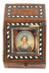 JEWELRY: MINIATURE PORTRAIT OF