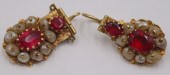 JEWELRY. MUGHAL STYLE 14KT GOL