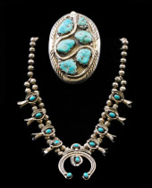 JEWELRY: NAVAJO SQUASH BLOSSOM
