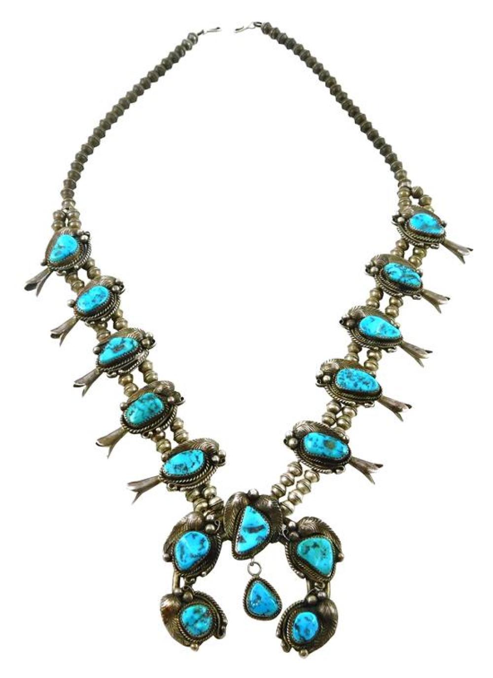 JEWELRY: NAVAJO STYLE "SQUASH
