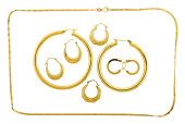 JEWELRY: NINE PIECES OF 14K GO