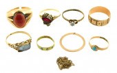 JEWELRY: NINE PIECES OF TESTED