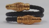 JEWELRY. OTC 18KT GOLD AND LEA