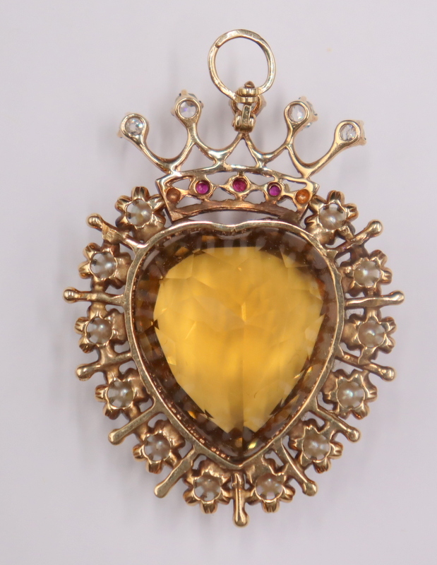 JEWELRY. OVERSIZED 14KT GOLD