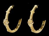 JEWELRY: PAIR OF 14K AND DIAMO