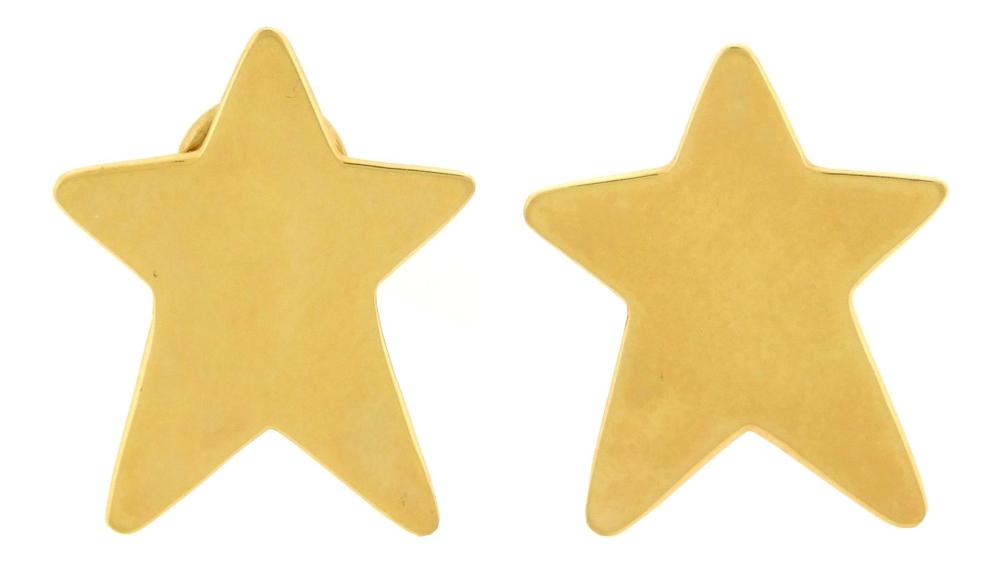JEWELRY: PAIR OF 14K YELLOW GOLD