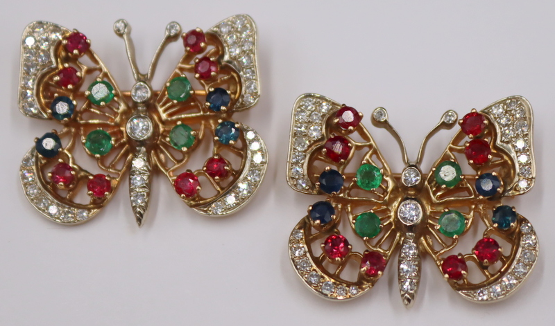 JEWELRY. PAIR OF 14KT GOLD