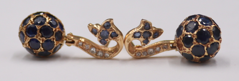 JEWELRY. PAIR OF 14KT GOLD