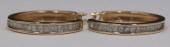 JEWELRY. PAIR OF 14KT GOLD AND