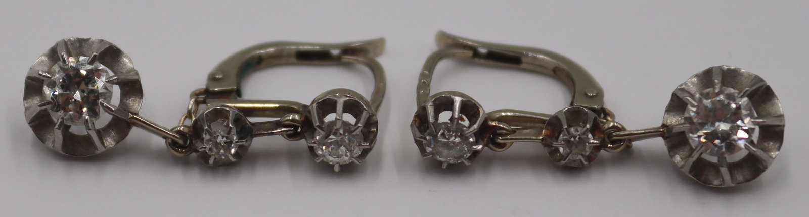 JEWELRY. PAIR OF 14KT GOLD AND