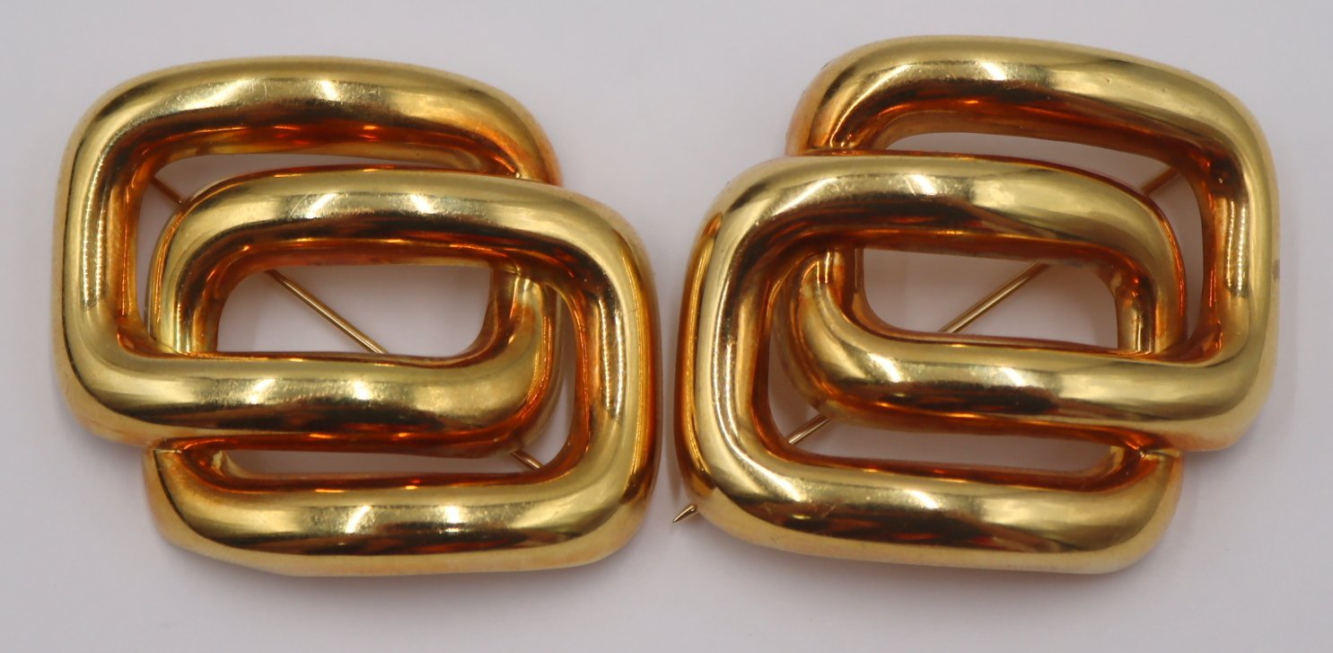 JEWELRY. PAIR OF 18KT GOLD