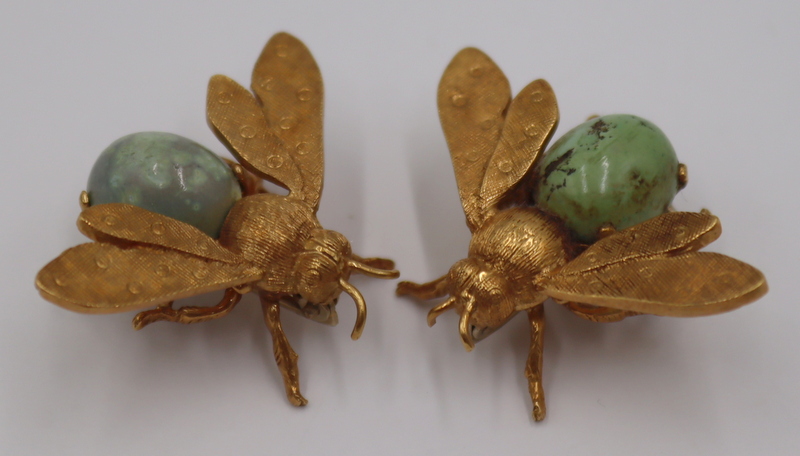 JEWELRY. PAIR OF 18KT GOLD AND