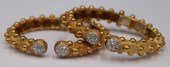 JEWELRY. PAIR OF 18KT GOLD AND