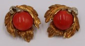 JEWELRY. PAIR OF 18KT GOLD, CO