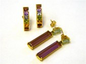 JEWELRY: Pair of Amethyst and
