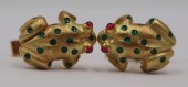 JEWELRY. PAIR OF EDWIN'S 18KT
