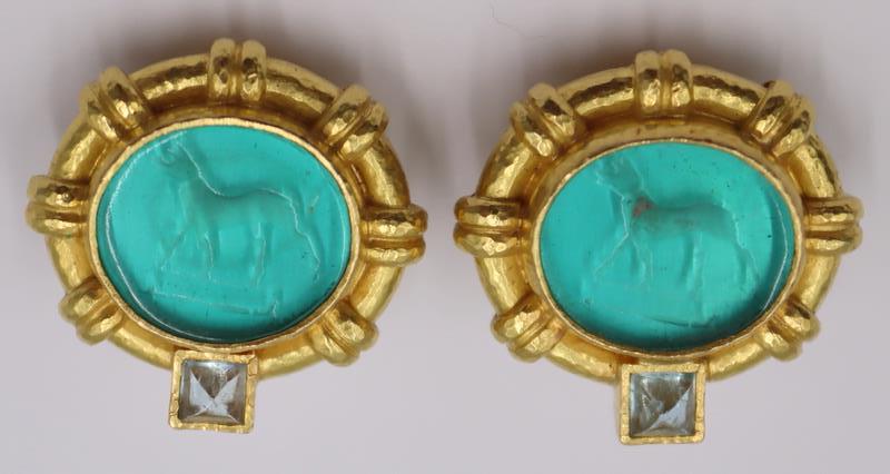 JEWELRY. PAIR OF ELIZABETH LOCKE