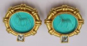 JEWELRY. PAIR OF ELIZABETH LOC
