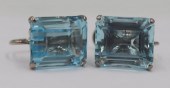 JEWELRY. PAIR OF GIA AQUAMARIN