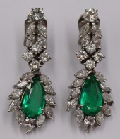 JEWELRY. PAIR OF GIA COLOMBIAN