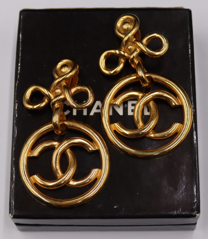 JEWELRY. PAIR OF LARGE SIGNED
