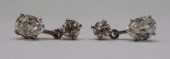 JEWELRY. PAIR OF OLD EUROPEAN