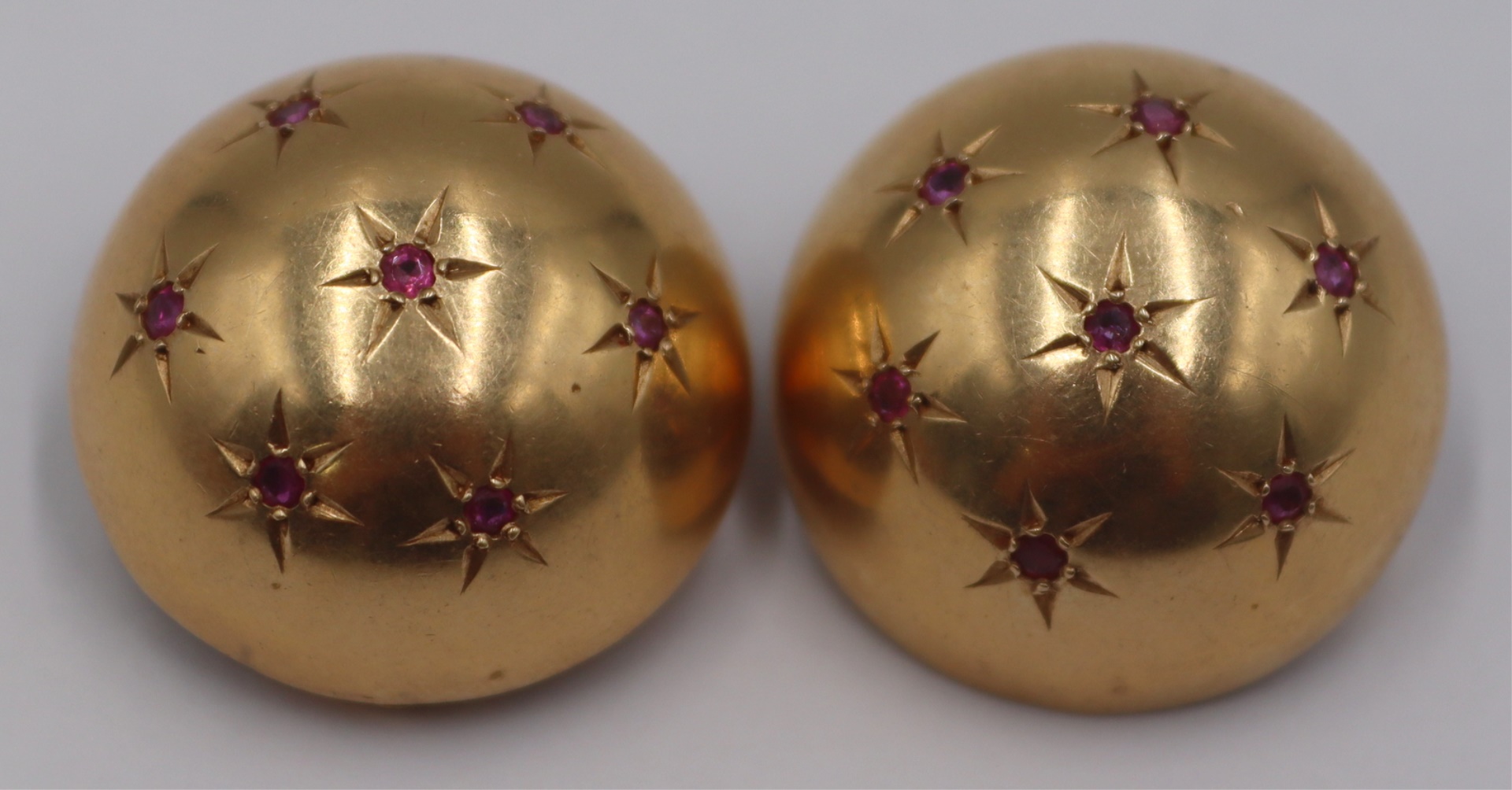 JEWELRY. PAIR OF RETRO/VINTAGE 14KT