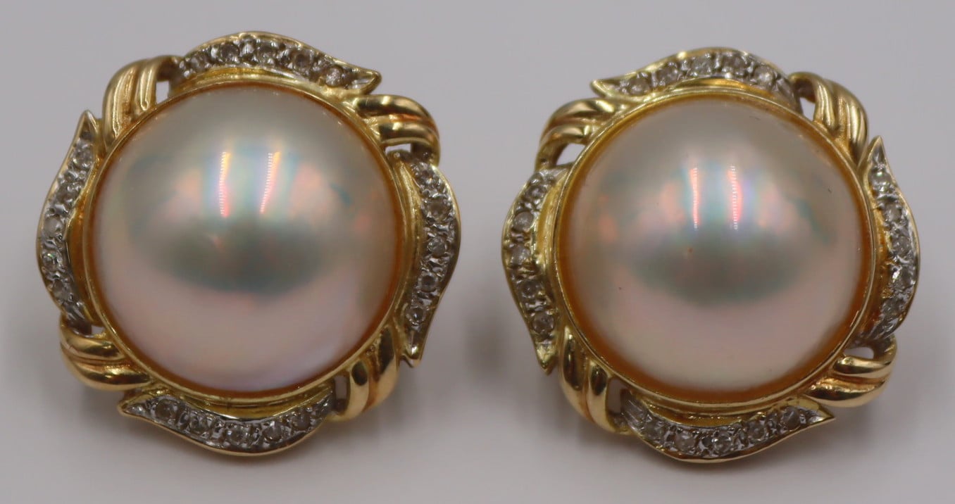 JEWELRY. PAIR OF SIGNED 14KT