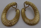 JEWELRY. PAIR OF SIGNED 14KT G