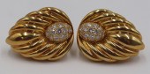 JEWELRY. PAIR OF SIGNED 18KT G