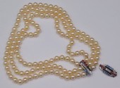 JEWELRY. PEARL AND COLORED GEM