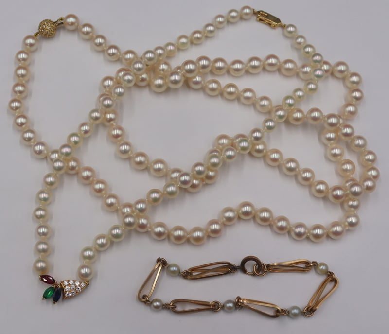 JEWELRY. PEARL AND DIAMOND