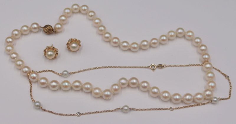 JEWELRY. PEARL AND GOLD JEWELRY
