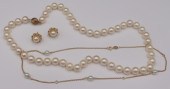 JEWELRY. PEARL AND GOLD JEWELR