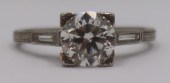 JEWELRY. PLATINUM AND 1.32 CT