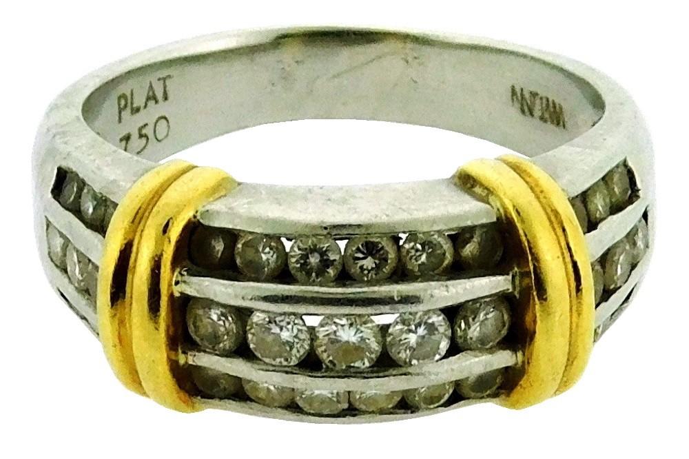JEWELRY: PLATINUM AND 18K DIAMOND