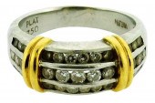 JEWELRY: PLATINUM AND 18K DIAM