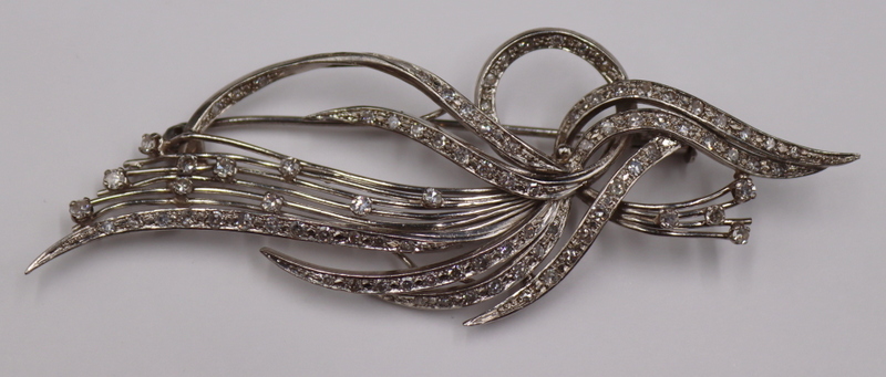 JEWELRY. PLATINUM AND DIAMOND SPRAY
