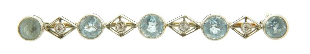 JEWELRY: PLATINUM AQUAMARINE AND
