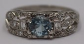 JEWELRY. PLATINUM, COLORED GEM