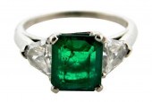 JEWELRY: PLATINUM EMERALD AND