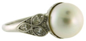 JEWELRY: PLATINUM PEARL AND DI