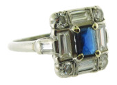 JEWELRY: PLATINUM SAPPHIRE AND