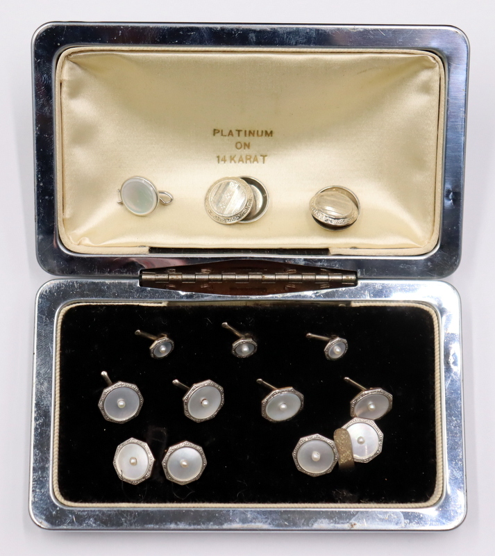 JEWELRY. PLATINUM TOPPED 14KT
