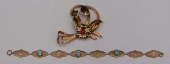 JEWELRY. RETRO 14KT AND 10KT G