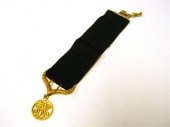 JEWELRY: Ribbon watch fob  yel