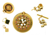 JEWELRY: SET OF SIX 14K GAMBLI