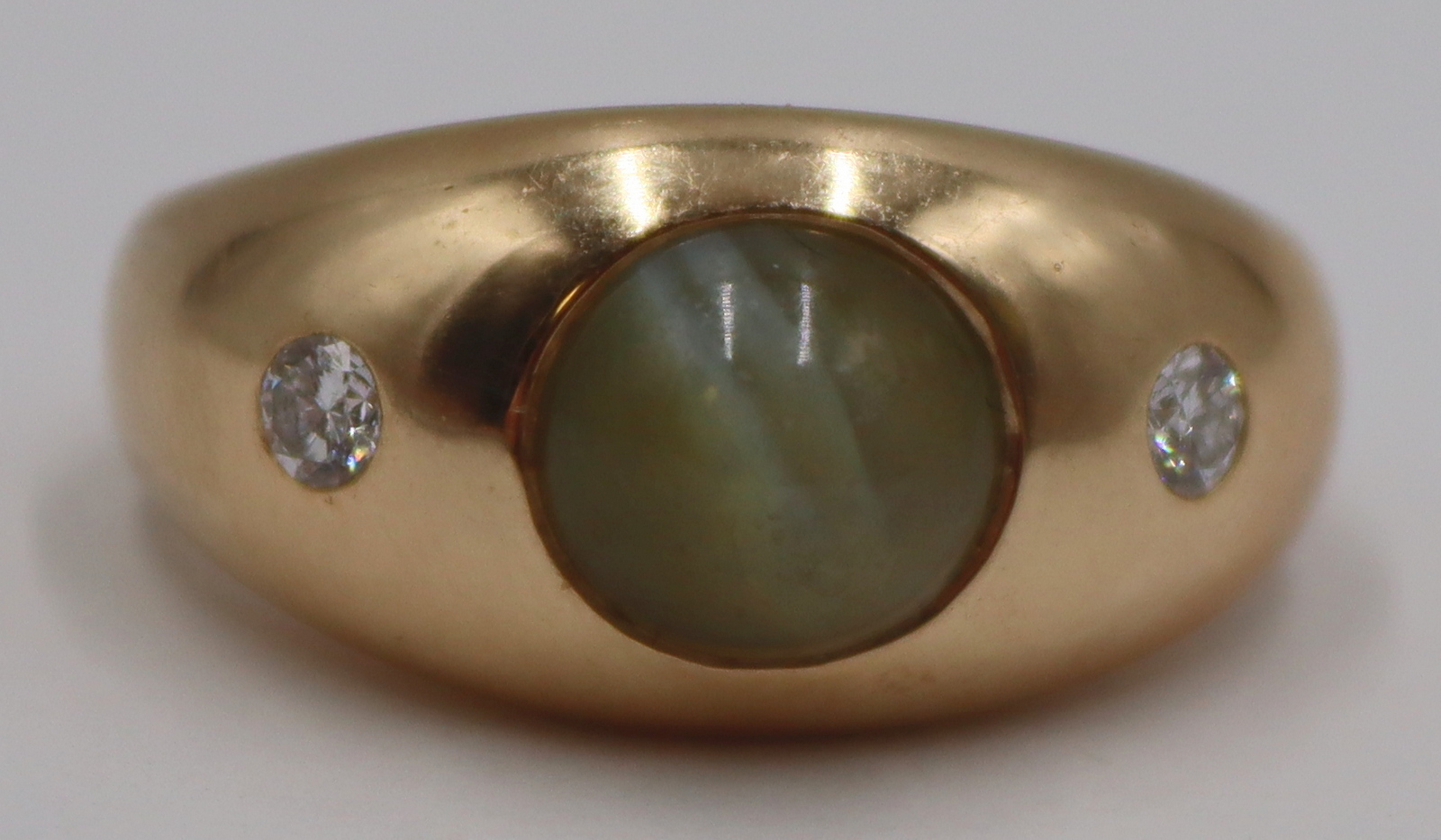 JEWELRY. SIGNED 14KT GOLD, CAT'S