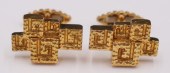 JEWELRY. SIGNED 18KT GOLD MODE