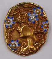 JEWELRY. SIGNED ART NOUVEAU 14